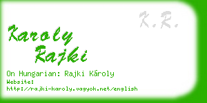 karoly rajki business card